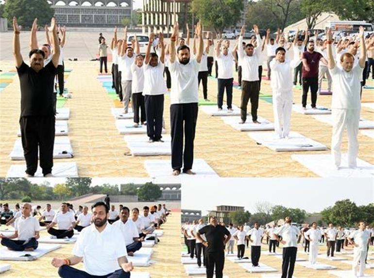 Haryana: More than 20 lakh people to participate for collective yoga practice on 11th International Yoga Day